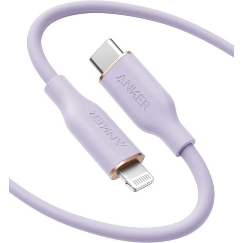Кабель Anker PowerLine III Flow 641 A8663 USB Type-C - Lightning 60W 1.8 м (фиолетовый)