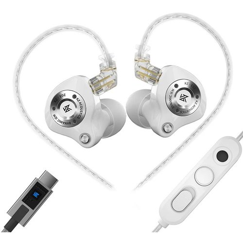 Наушники KZ EDZ USB Type-C с микрофоном (белый)