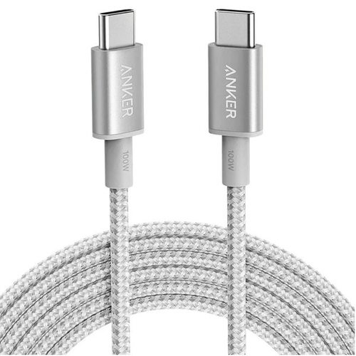 Кабель Anker A8756 USB Type-C - USB Type-C 100W 1м (белый)