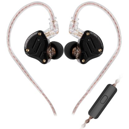 Наушники KZ ZS10 Pro с микрофоном (черный)