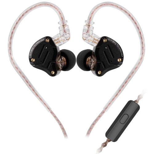 Наушники KZ ZS10 Pro с микрофоном (черный)
