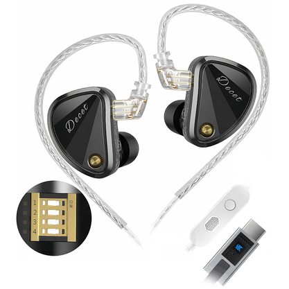 Наушники KZ Decet With Switches USB Type-C с микрофоном 
