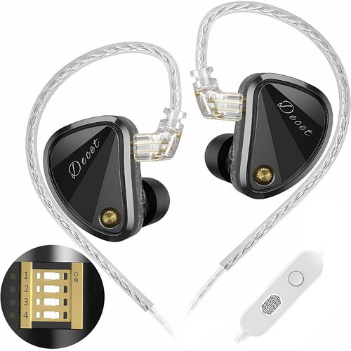 Наушники KZ Decet With Switches 3.5 мм с микрофоном 