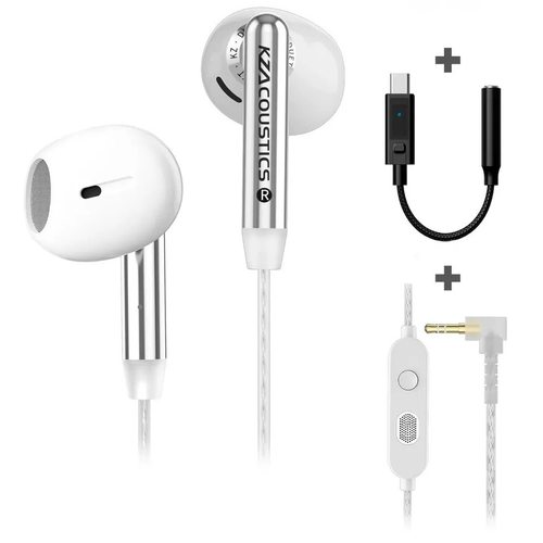 KZ Duet с микрофоном USB Type-C (белый)