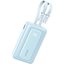 Портативное зарядное устройство (Powerbank) Anker Zolo Power Bank Built-in Dual USB-C Cable A110L 35W 10000mAh (голубой)