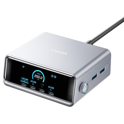 Зарядное устройство Anker Prime A2345 250W GaN Charging Station (серебристый)