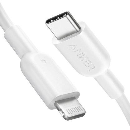 Кабель Anker 321 USB-C - Lightning A8633 (белый)