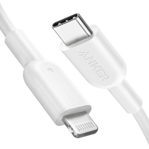 Кабель Anker 321 USB-C - Lightning A8633 (белый)