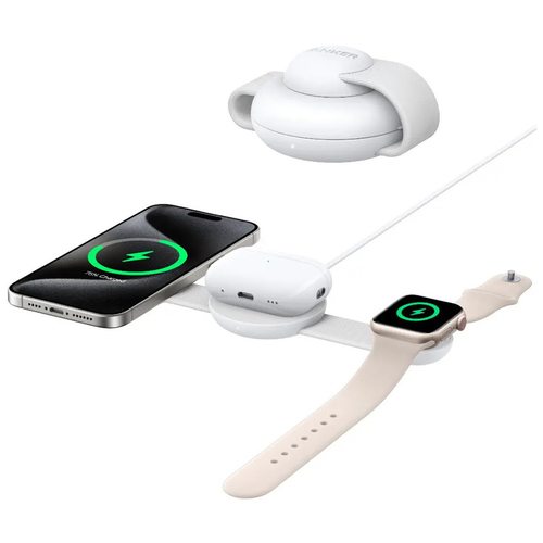 Зарядное устройство Anker MagGo Wireless (3-in-1) B25M8 (белый)