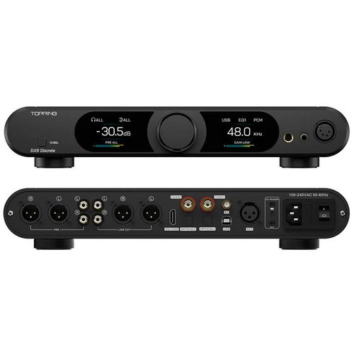 Портативный усилитель и ЦАП Topping DX9 Discrete (черный)