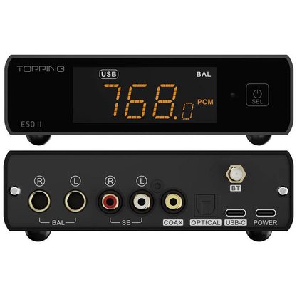 Портативный усилитель и ЦАП Topping E50II (черный)