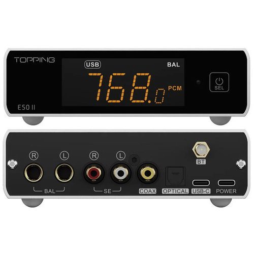 Портативный усилитель и ЦАП Topping E50II (белый)