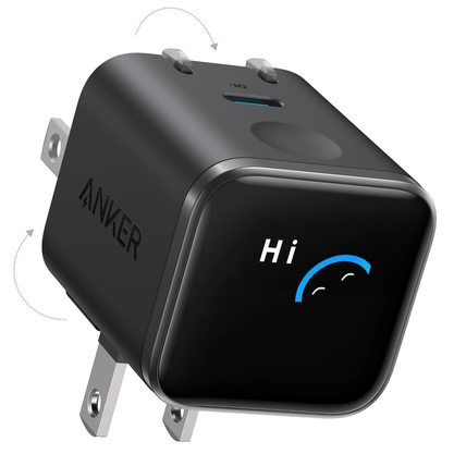 Зарядное устройство Anker Nano Charger (45W, Smart Display) A121D (черный)
