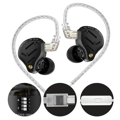 Наушники KZ Pisces With Switches USB Type-C с микрофоном