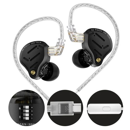 Наушники KZ Pisces With Switches USB Type-C с микрофоном