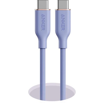 Кабель Anker 643 USB-C - USB-C (Flow, Silicone) 240W A8553 1.8 м (фиолетовый)