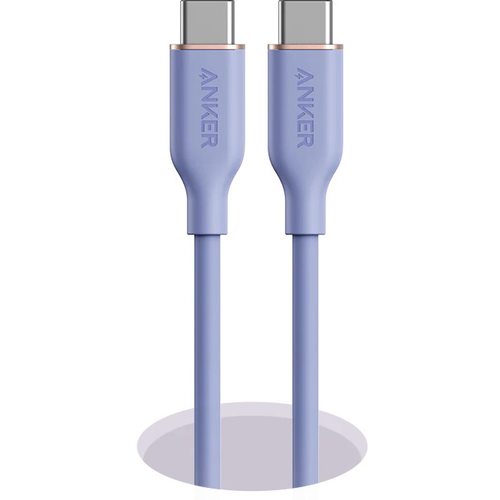 Кабель Anker 643 USB-C - USB-C (Flow, Silicone) 240W A8553 1.8 м (фиолетовый)