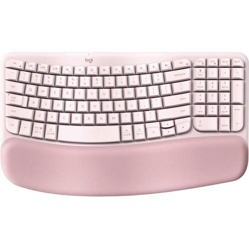 Клавиатура офисная Logitech Wave Keys (розовый)
