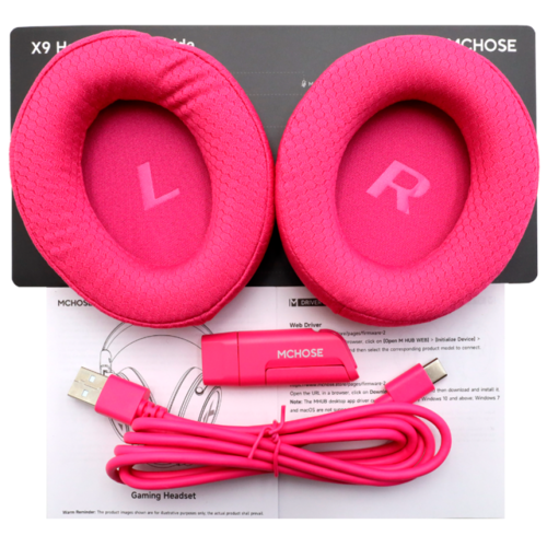 Игровые наушники Mchose X9 Wireless (розовый)