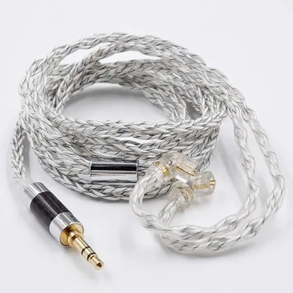 Уцененный товар KZ Silver/blue mixed (784 core) upgrade cable 3.5 mm (уценка)