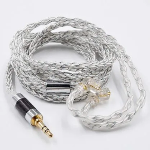 Уцененный товар KZ Silver/blue mixed (784 core) upgrade cable 3.5 mm (уценка)