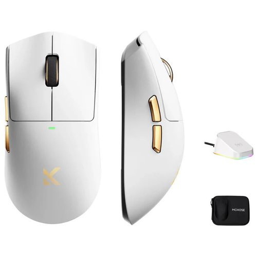 Игровая мышка Mchose K7 Ultra S Lightweight Wireless (белый/золотой)