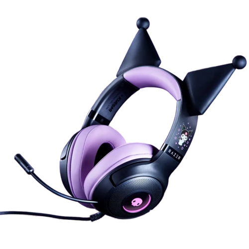 Наушники Razer Kraken Kitty V2 USB Kuromi (черно-розовый)
