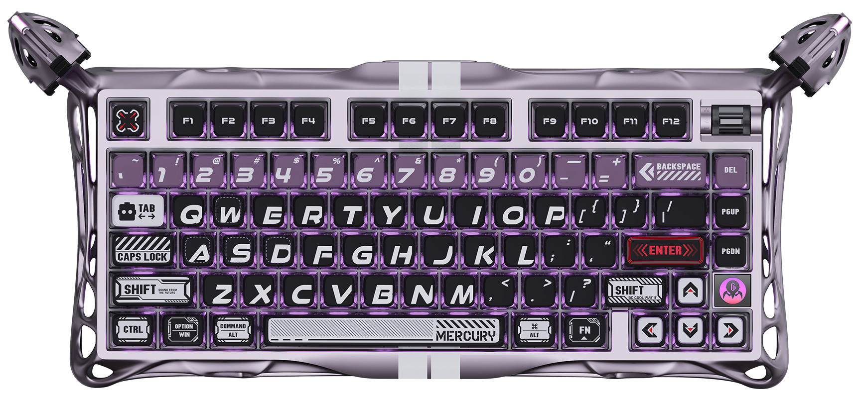 Купить игровую клавиатуру Gravastar Mercury V75 Pro Iron Purple в