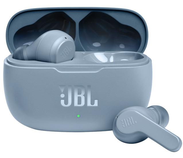Купить беспроводные наушники JBL Wave 200 (голубой) в Минске, цена