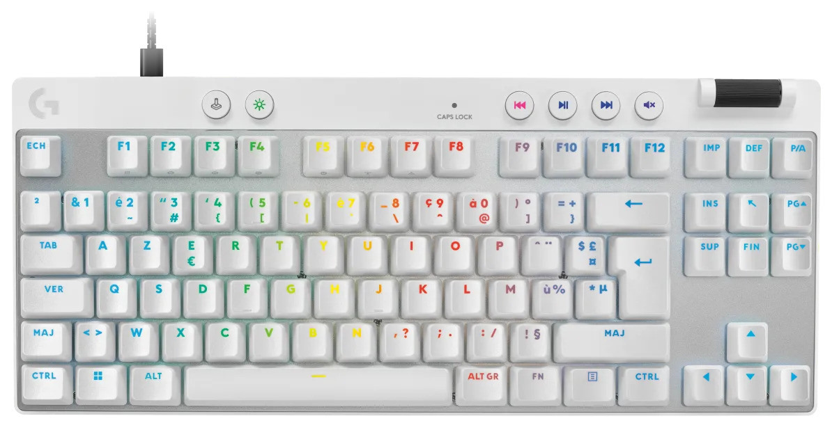 Купить игровую клавиатуру Logitech PRO X TKL RAPID (белый) в